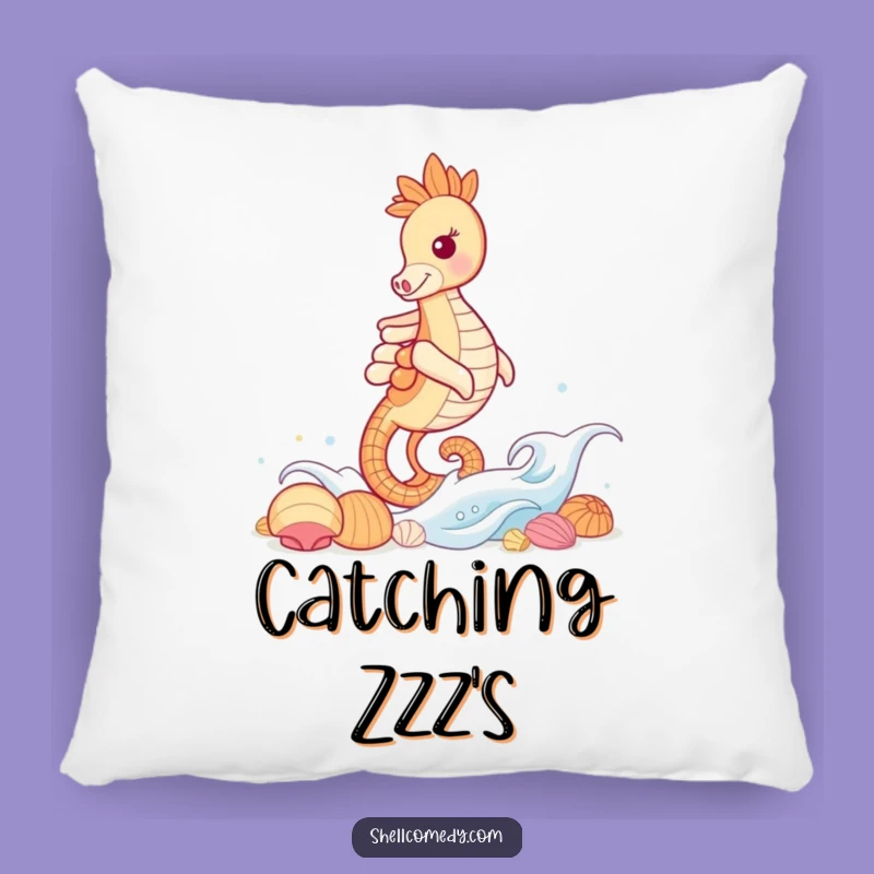 Funny Seahorse Wave Pillow: Adorable Ocean Accent, Lovely Funny Gift