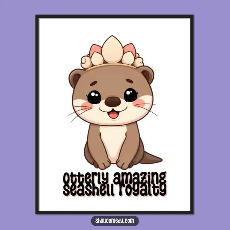 Free Printable Wall Art: Otter's Royal Charm, Whimsical Downloadable Decor!