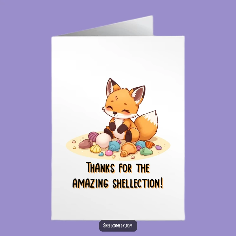 Free Printable Thank You Card: Fox's Shell Thanks, Sweet Downloadable Gift!