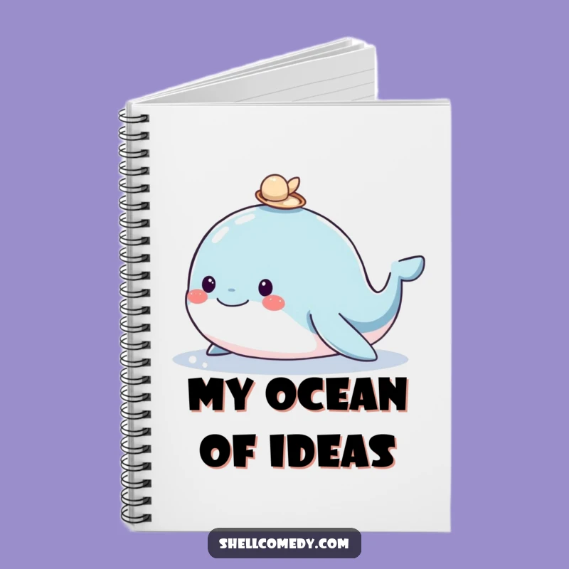 Funny Whale Shell Notebook: Jot Down Ideas with Ocean Whimsy Funny Gift