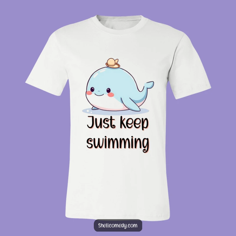 Funny Whale Shell Tee: Wearable Cute Ocean Friend Funny Gift